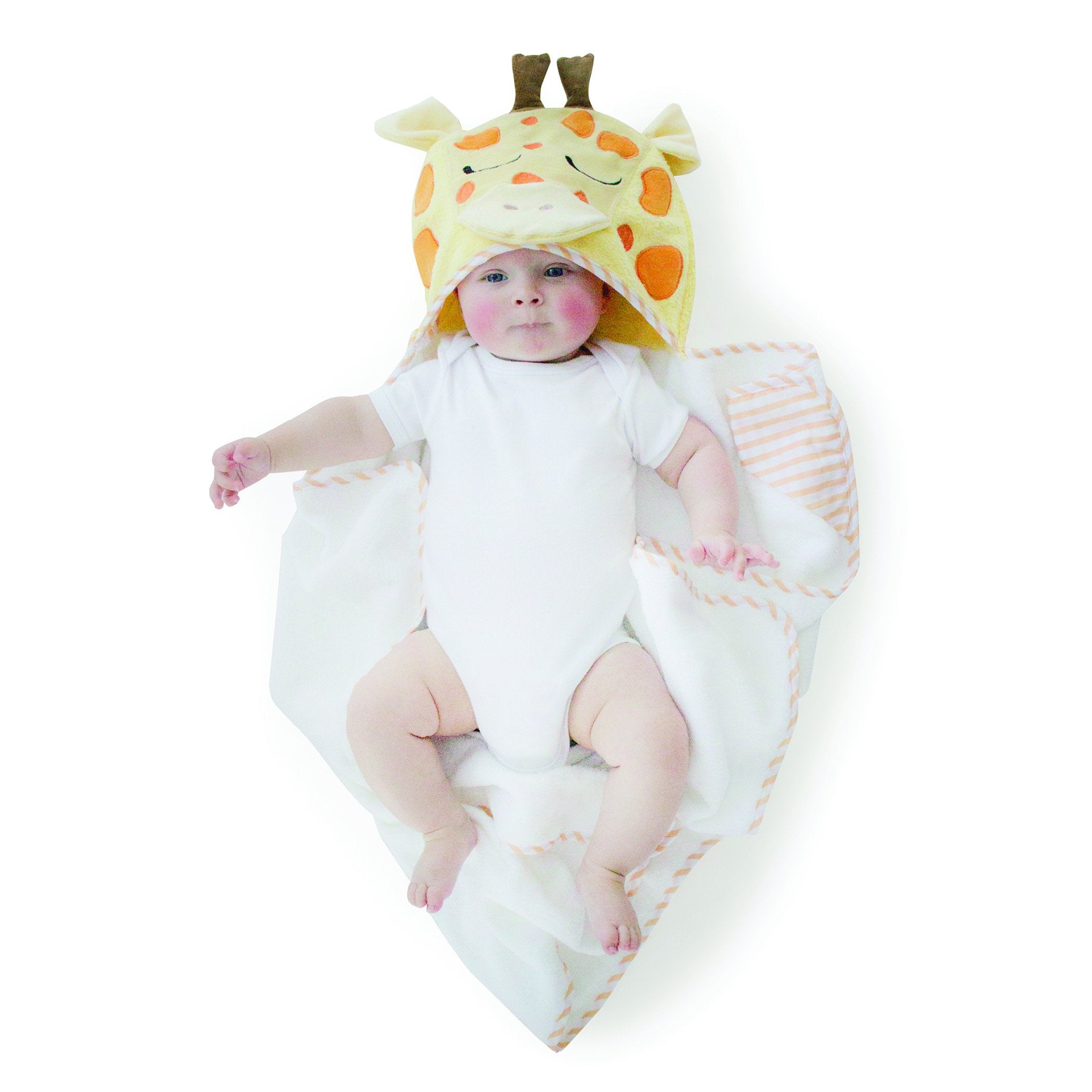 Bubba Blue Monogrammed Zoo Animals 'Giraffe' Novelty Hooded Bath Towel image 2