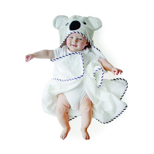 Bubba Blue Monogrammed Aussie Animals 'Koala' Novelty Hooded Bath Towel image 5