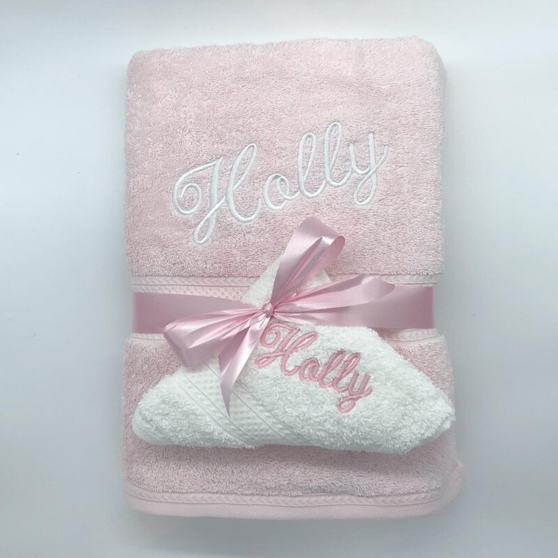 Ritz Gift Set Baby Pink and White